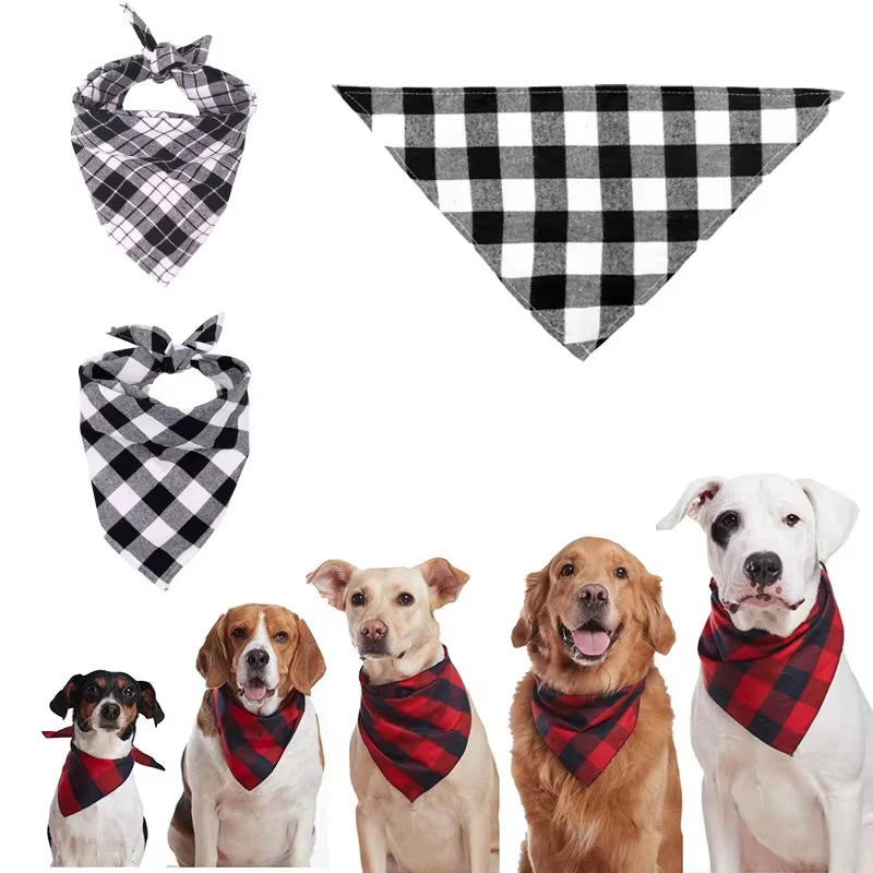 Classic Dog Bandana – Stylish Cotton Bibs for Medium & Large Dogs